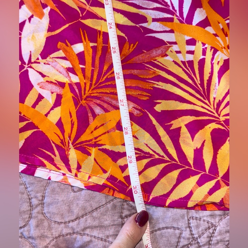 Tropical Print Button-Up Shirt - Picture 11 of 14